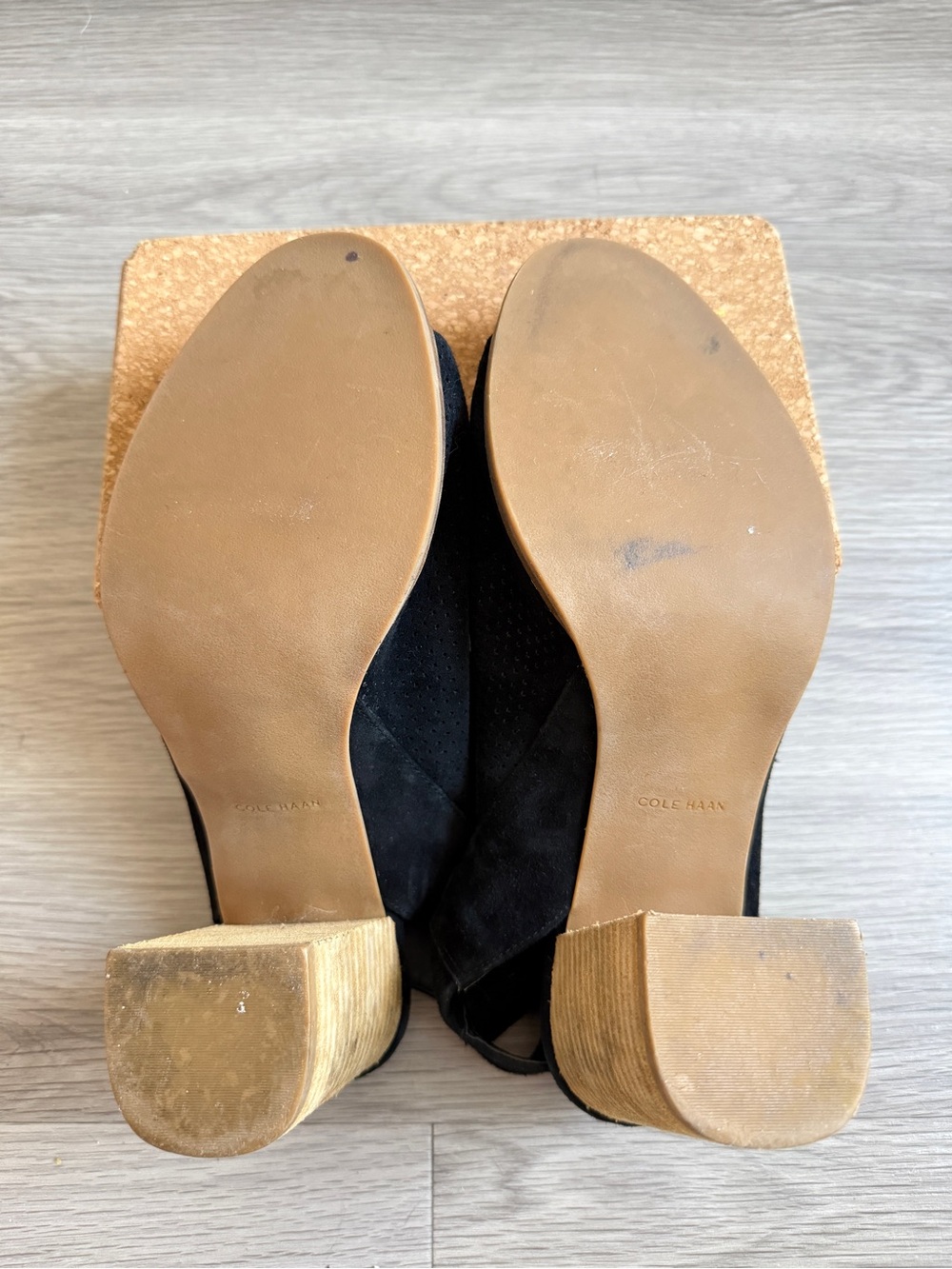 Cole Haan Callista Perforated Suede Slingback Bootie - Picture 4 of 5
